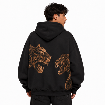 big cat graphic hoodie